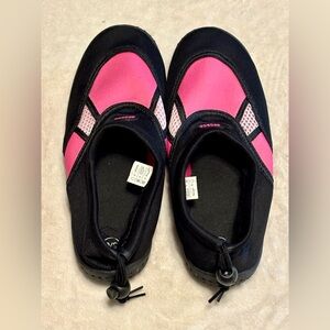 Women's Pink and Black Athletic Water Swimming Shoes